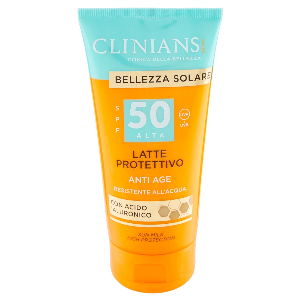 Clinians Bellezza Solare Latte Protettivo Anti Age SPF 50 Alta UVA + UVB 150 mL